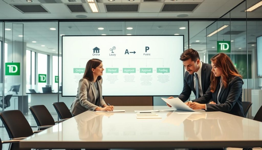 flujo solicitud préstamo TD Bank