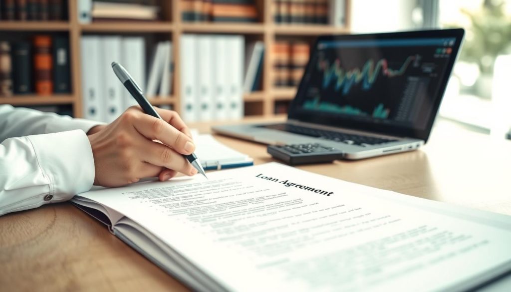 review in a loan agreement before signing